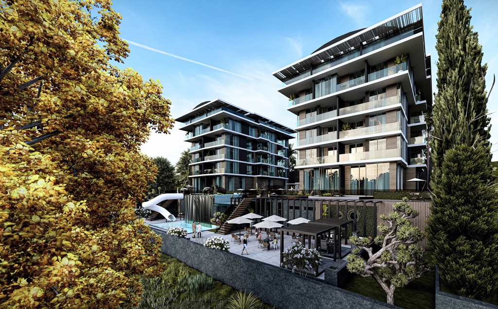 Image of Modern apartments in the center of Alanya with sea view for citizenship and residence permit